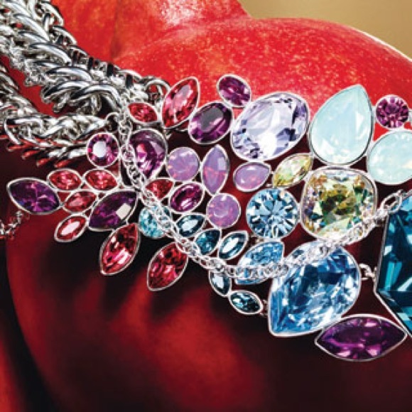 Authentic Swarovski beautiful Multi Color Tropical Collar Necklace NIB. - Picture 12 of 15